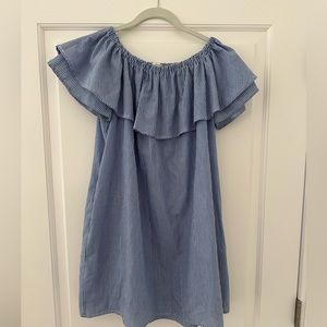 Off the shoulder stripped dress